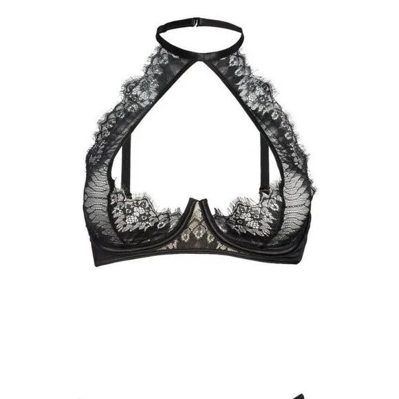 Oh La La Cheri Liliana Lace Cutout Bra Black Med - Picture 7 of 12